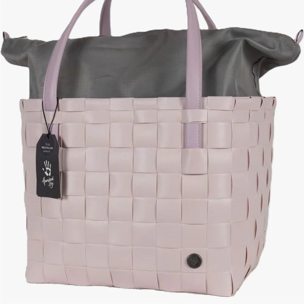 Handed By Deluxe Shopper Tote Soft Lilac Rare | made with Recycled material NWT - Picture 14 of 16